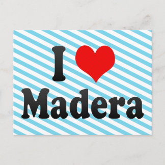Carte Postale I Love Madera, États-Unis