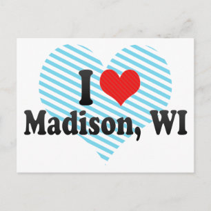 Carte Postale I Love Madison, WI
