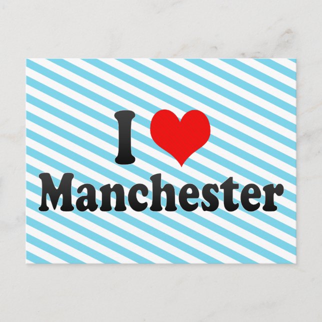 Carte Postale I Love Manchester, Royaume-Uni (Devant)