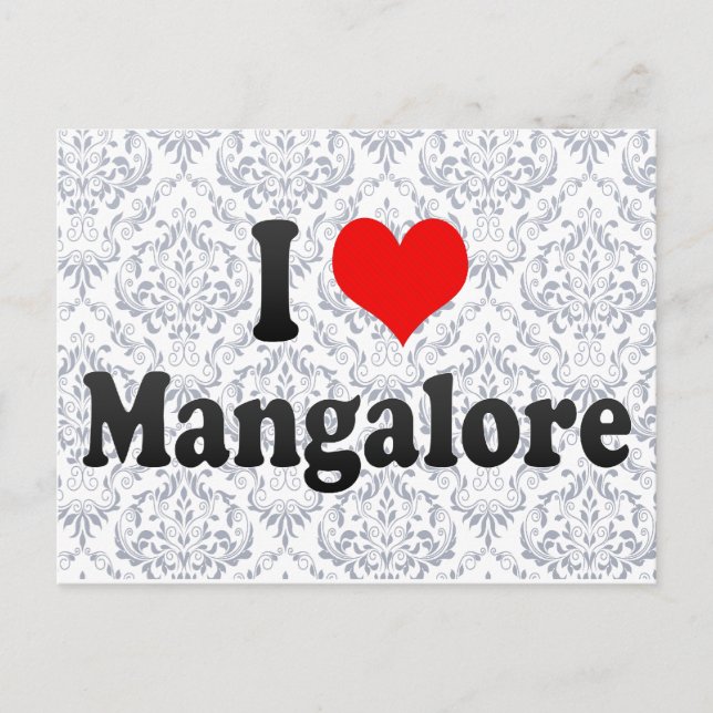 Carte Postale I Love Mangalore, Inde (Devant)