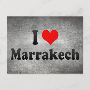 Carte Postale I Love Marrakech, Maroc
