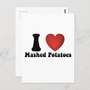 Carte Postale I Love Mashed Potatoes Thanksgiving Diner Cadeau