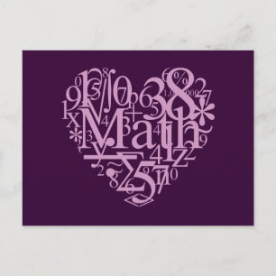 Carte postale I Love Math