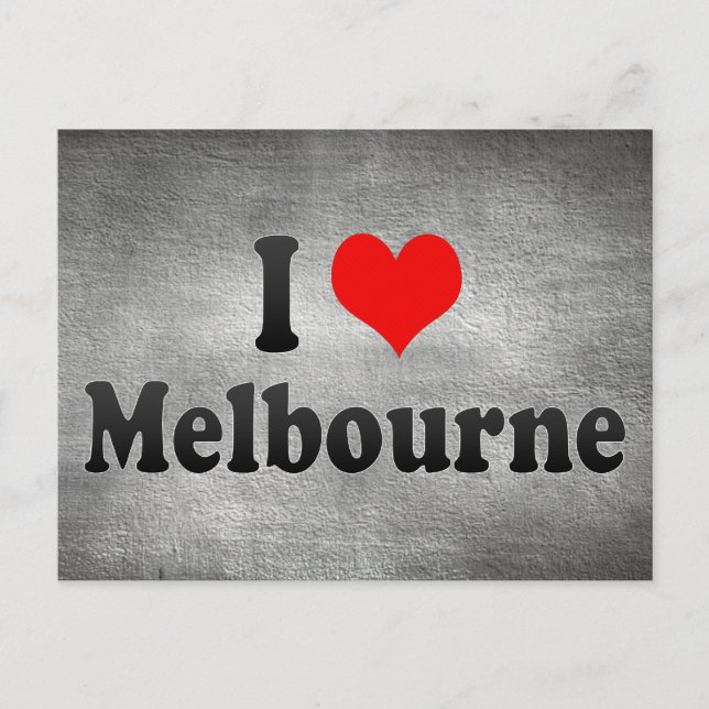 Carte Postale I Love Melbourne, Australie (Devant)