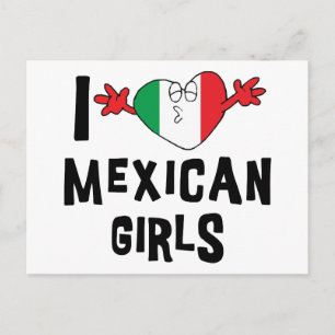 Carte Postale I Love Mexican Girls