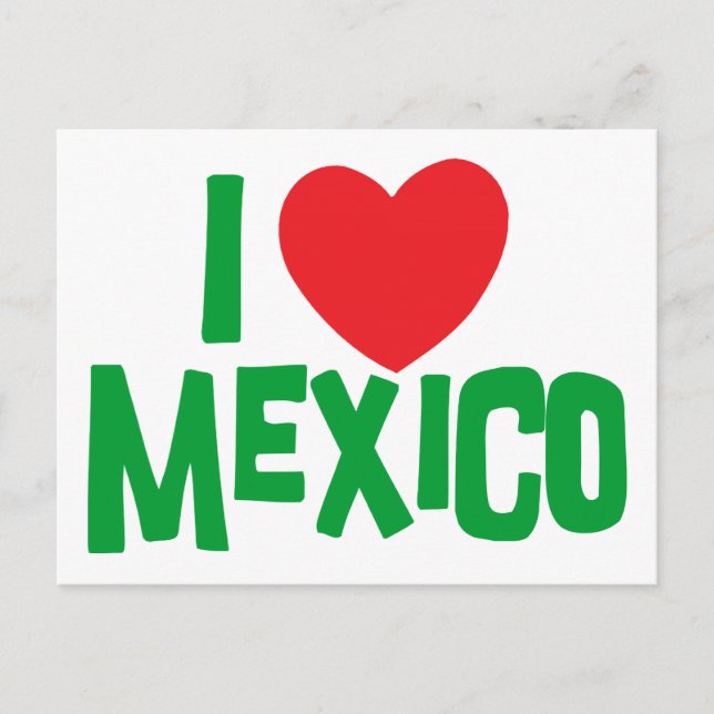 Carte Postale I Love Mexico (Devant)
