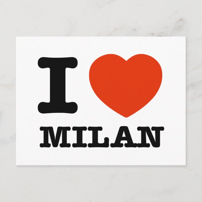 Carte Postale I love Milan (Devant)