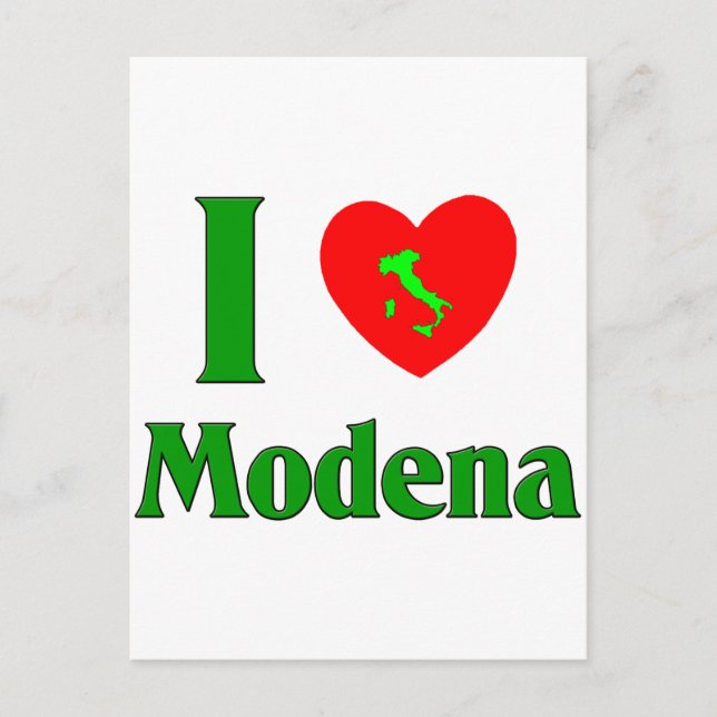 Carte Postale I Love Modène Italie (Devant)