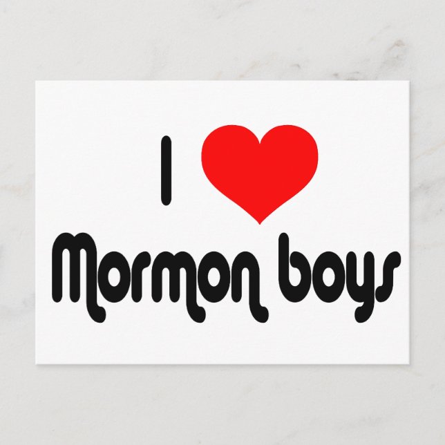 Carte Postale I Love Mormon Boys (Devant)