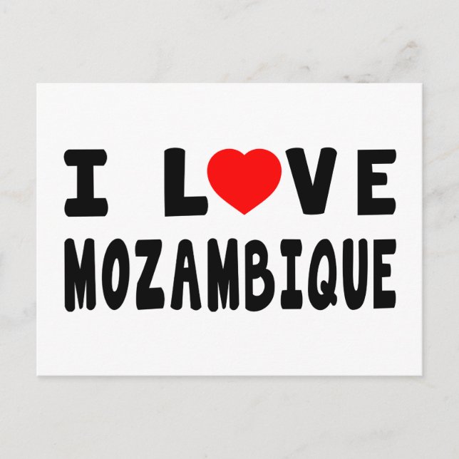 Carte Postale I Love Mozambique (Devant)