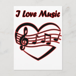 Carte Postale I Love Music