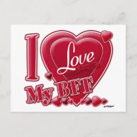 I Love My BFF rouge - coeur