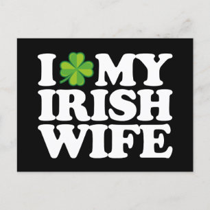 Carte Postale I Love My Irish Wife Funny Couple St Patrick's Day