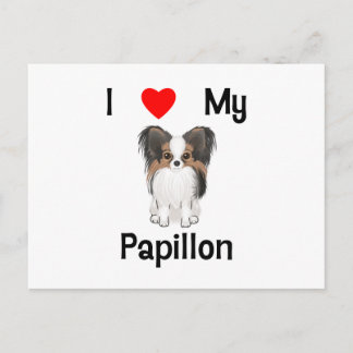 Carte Postale I Love My Papillon (picture)