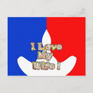 Carte Postale "I Love My Wife" Imprimer