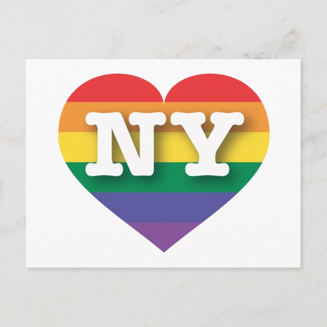 Carte Postale I Love New York Rainbow Heart (Devant)