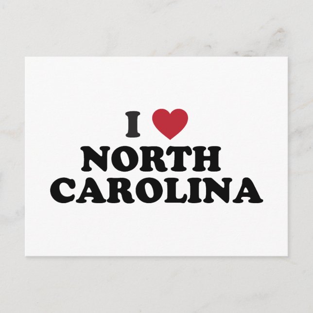 Carte Postale I Love North Carolina (Devant)