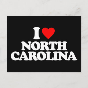 CARTE POSTALE I LOVE NORTH CAROLINA