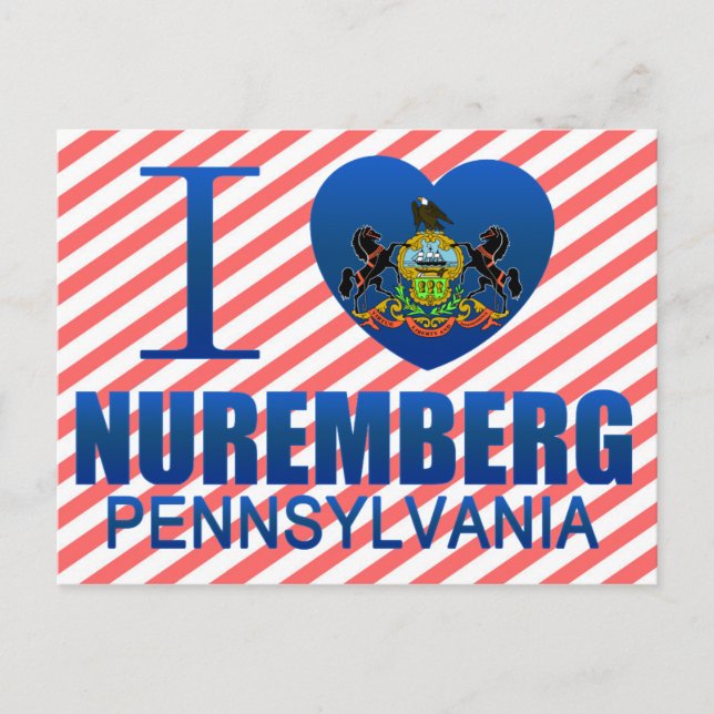 Carte Postale I Love Nuremberg, PA (Devant)