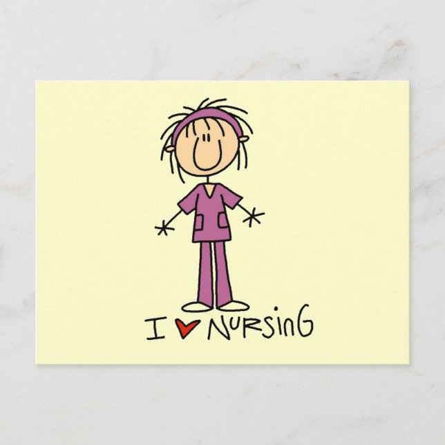 Carte Postale I Love Nursing Tshirts and Gifts (Devant)