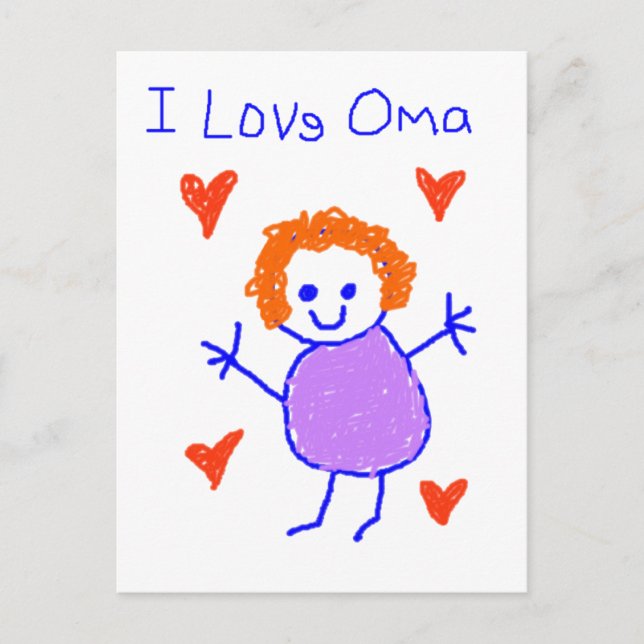 Carte Postale I Love Oma (Devant)