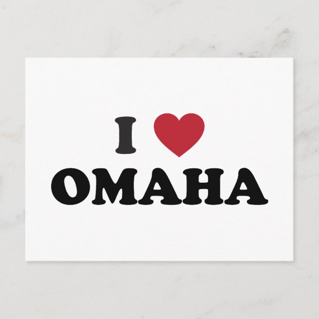 Carte Postale I Love Omaha Nebraska (Devant)