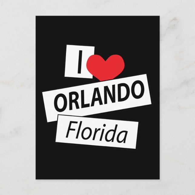 Carte Postale I Love Orlando Florida (Devant)