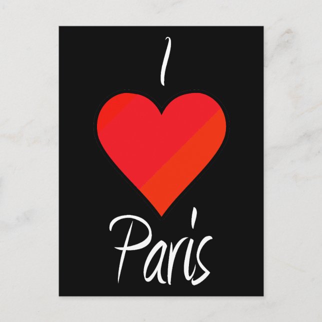 Carte Postale I Love Paris (Devant)