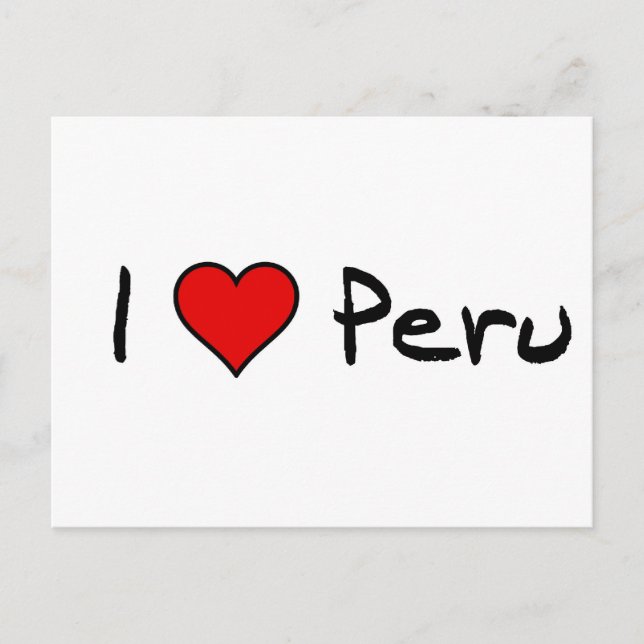 Carte Postale I love Peru (Devant)