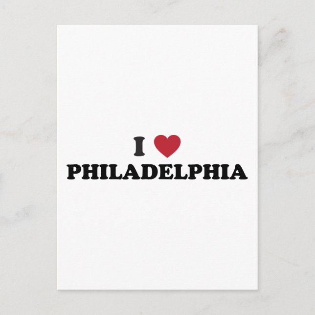 Carte Postale I Love Philadelphia Pennsylvanie (Devant)