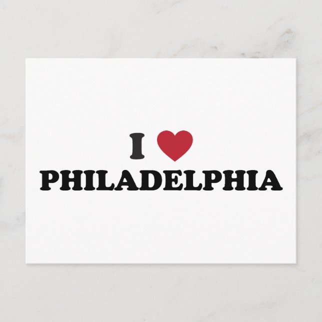 Carte Postale I Love Philadelphia Pennsylvanie (Devant)