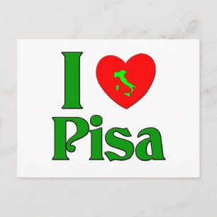 Carte Postale I Love Pisa Italie