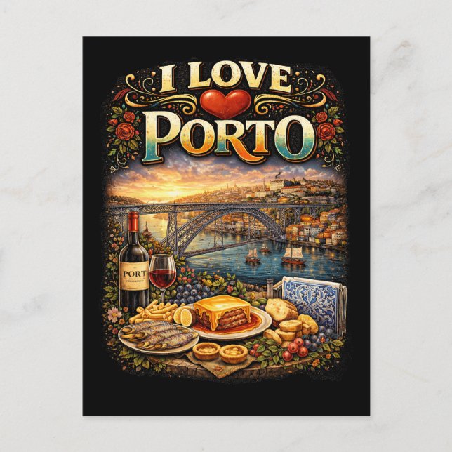 Carte Postale I Love Porto (Devant)