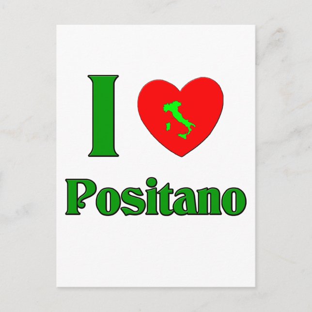 Carte Postale I Love Positano Italie (Devant)
