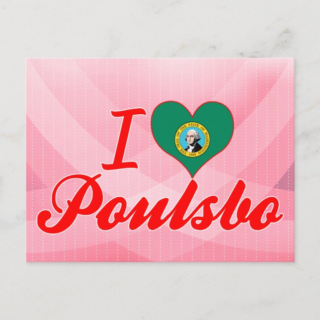Carte Postale I Love Poulsbo, Washington (Devant)