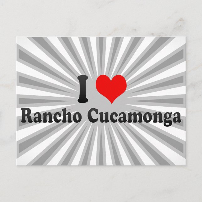 Carte Postale I Love Rancho Cucamonga, États-Unis (Devant)
