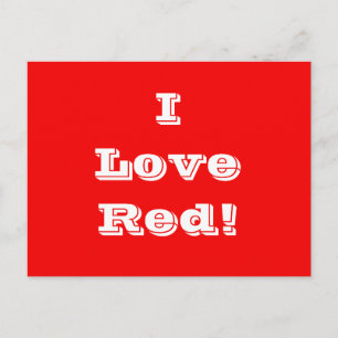Carte postale I Love Red