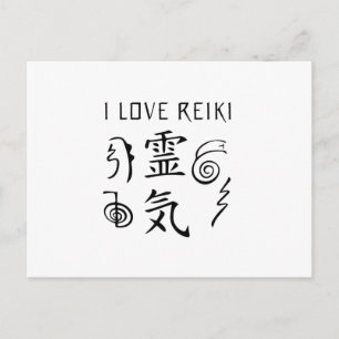 Carte Postale I Love Reiki   Ésotérisme Reiki Master Gifts