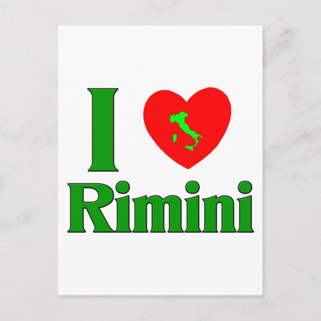 Carte Postale I Love Rimini Italie (Devant)