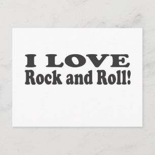 Carte Postale I Love Rock and Roll !