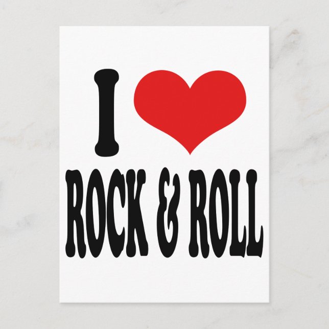 Carte Postale I Love Rock & Roll (Devant)