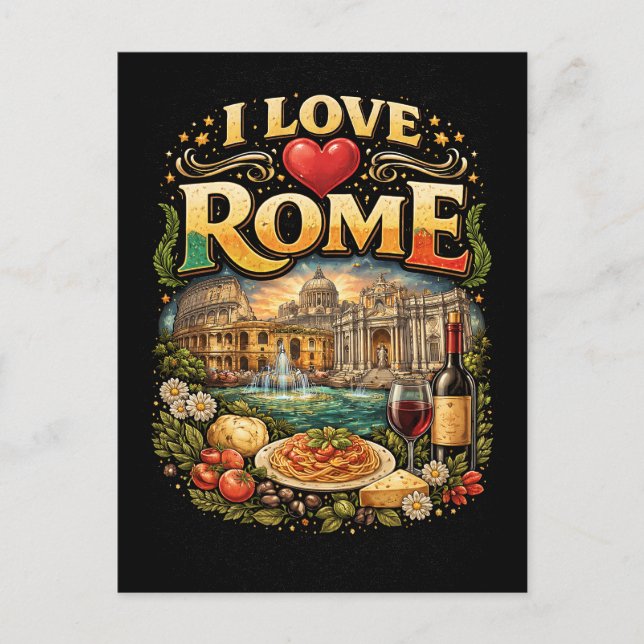 Carte Postale I Love Rome (Devant)