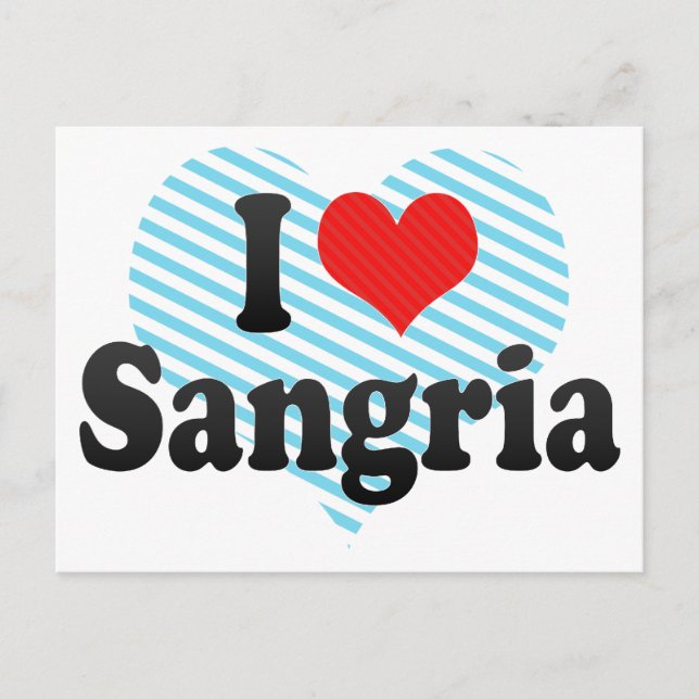 Carte Postale I Love Sangria (Devant)