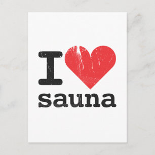 Carte Postale I Love Sauna