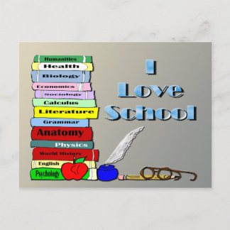 Carte Postale I Love School