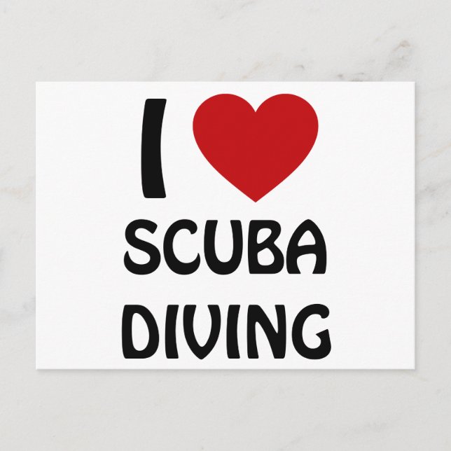 Carte Postale I Love Scuba Diving (Devant)