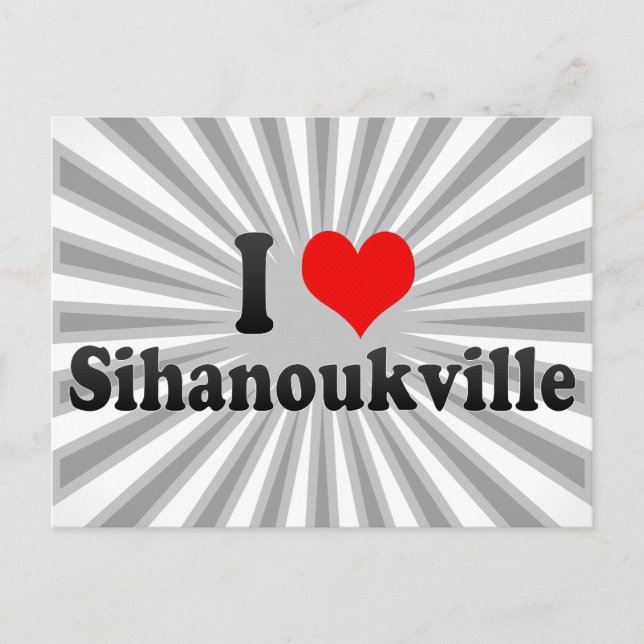 Carte Postale I Love Sihanoukville, Cambodge (Devant)