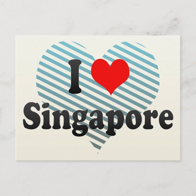 Carte Postale I Love Singapore, Singapour (Devant)