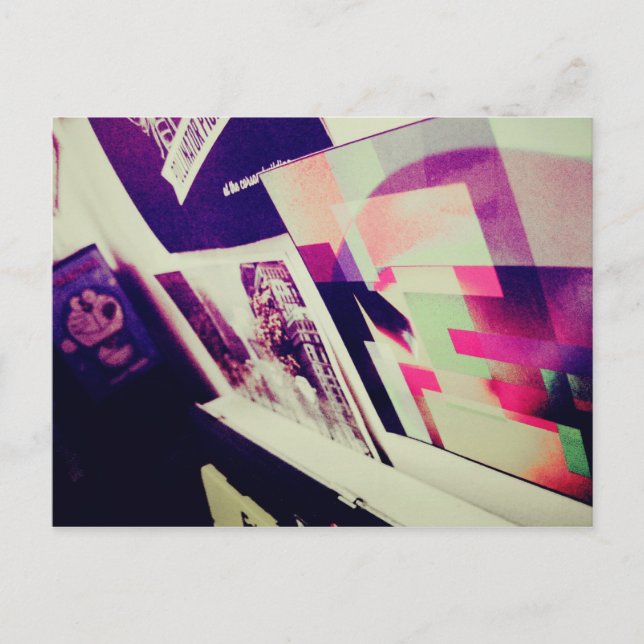 Carte Postale I Love Snailmail - Abstraction & Doraemon (Devant)