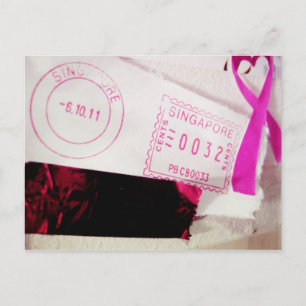 Carte Postale I Love Snailmail - De Singapour Avec Amour